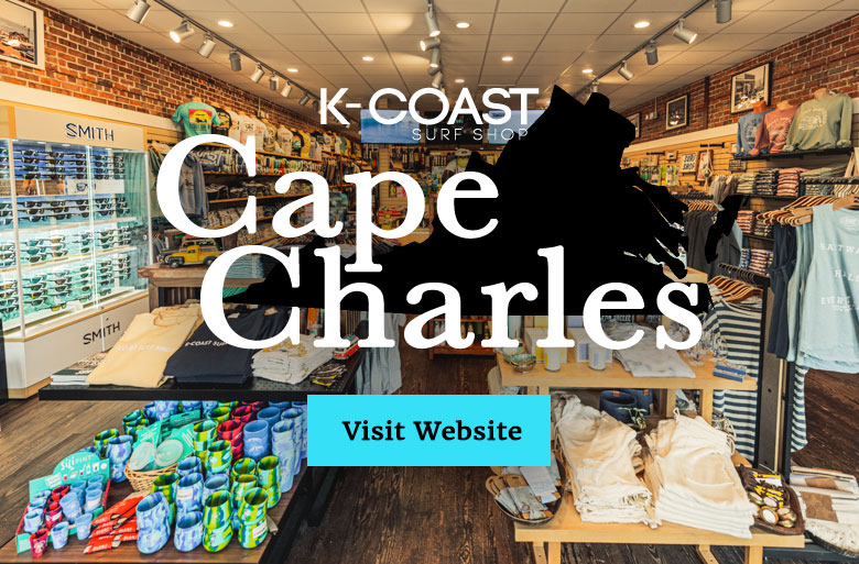 K-Coast Surf Shop Cape Charles is open. Visit website here